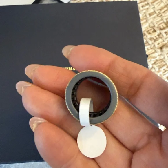 Freida Rothman City Lights Baguette Cigar Band Ring in Black and Gold Size 7 - Picture 5 of 11